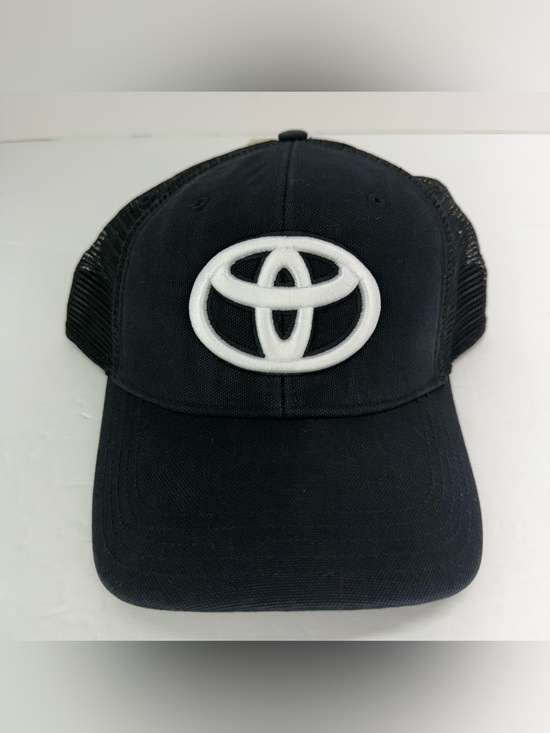 Toyota Carhartt Black White Embroidered Logo Adjustable Trucker Hat NWT